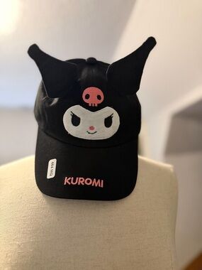 Sanrio Kuromi Black Hat with Pink Accent
